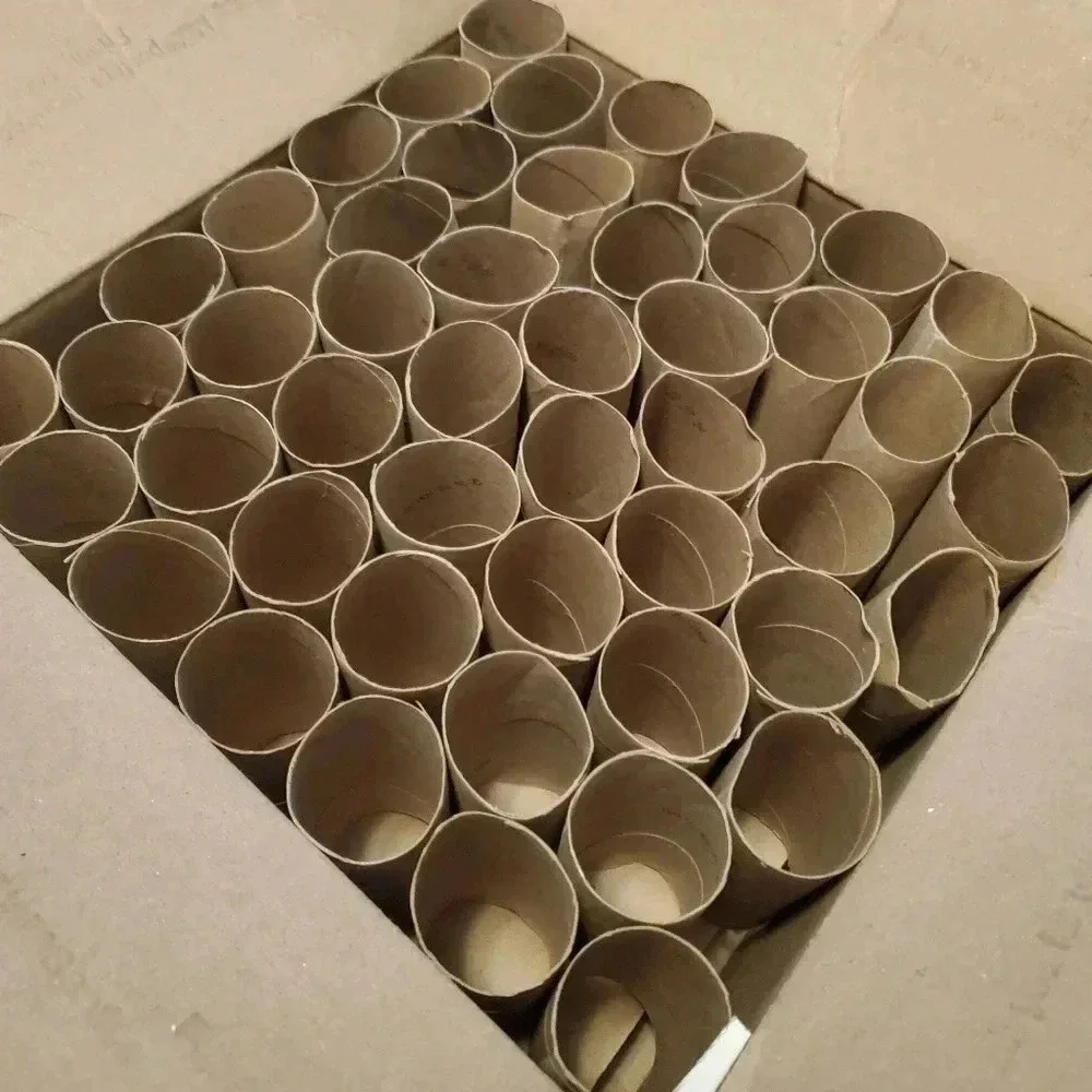 Clean 50 toilet paper rolls & 7 paper towel rolls Use for arts, crafts & etc